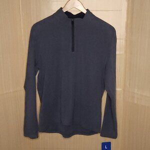Mondetta Mens New Blue Fleece 1/4 Zip Pullover Jacket Large